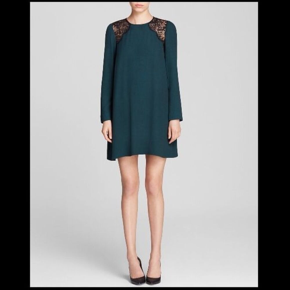 Authentic Sandro Paris lace insert dress